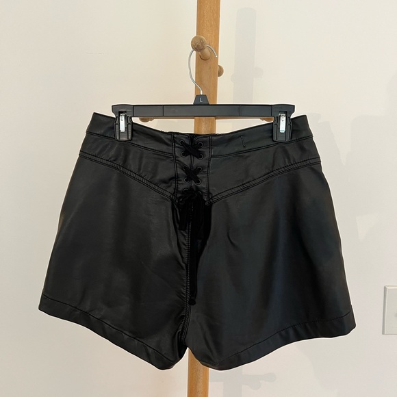 Free People Faux Leather Shorts - Picture 2 of 3